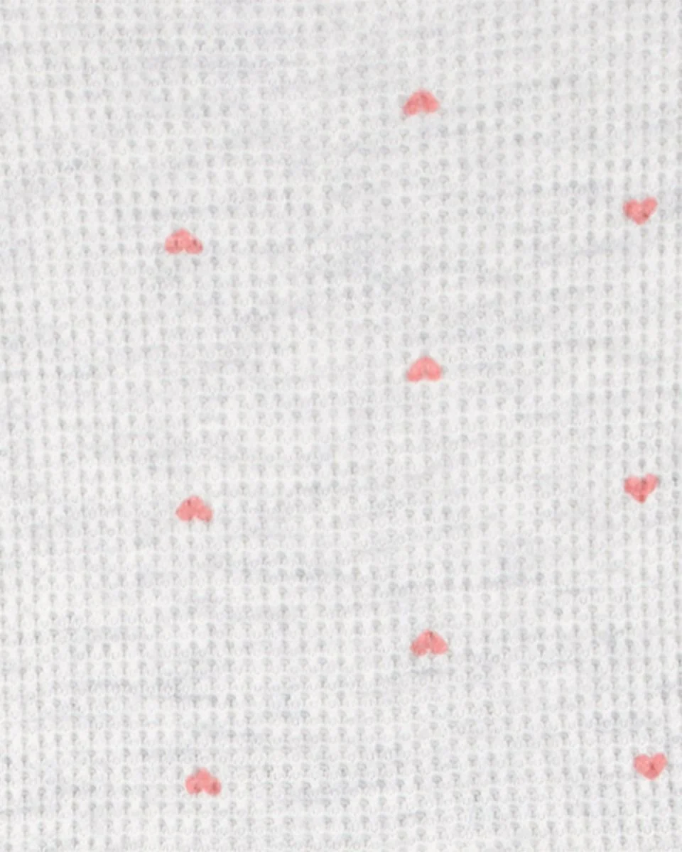 Conjunto dos piezas de algodón térmico, pantalón y body diseño corazones - Image 2