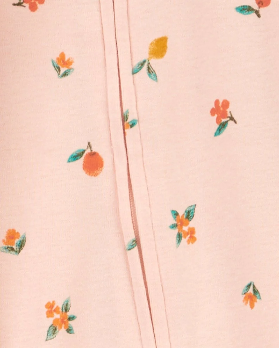 Conjunto 3 piezas de algodón, pijama con pie, pantalón y body, diseño naranjas - Image 3