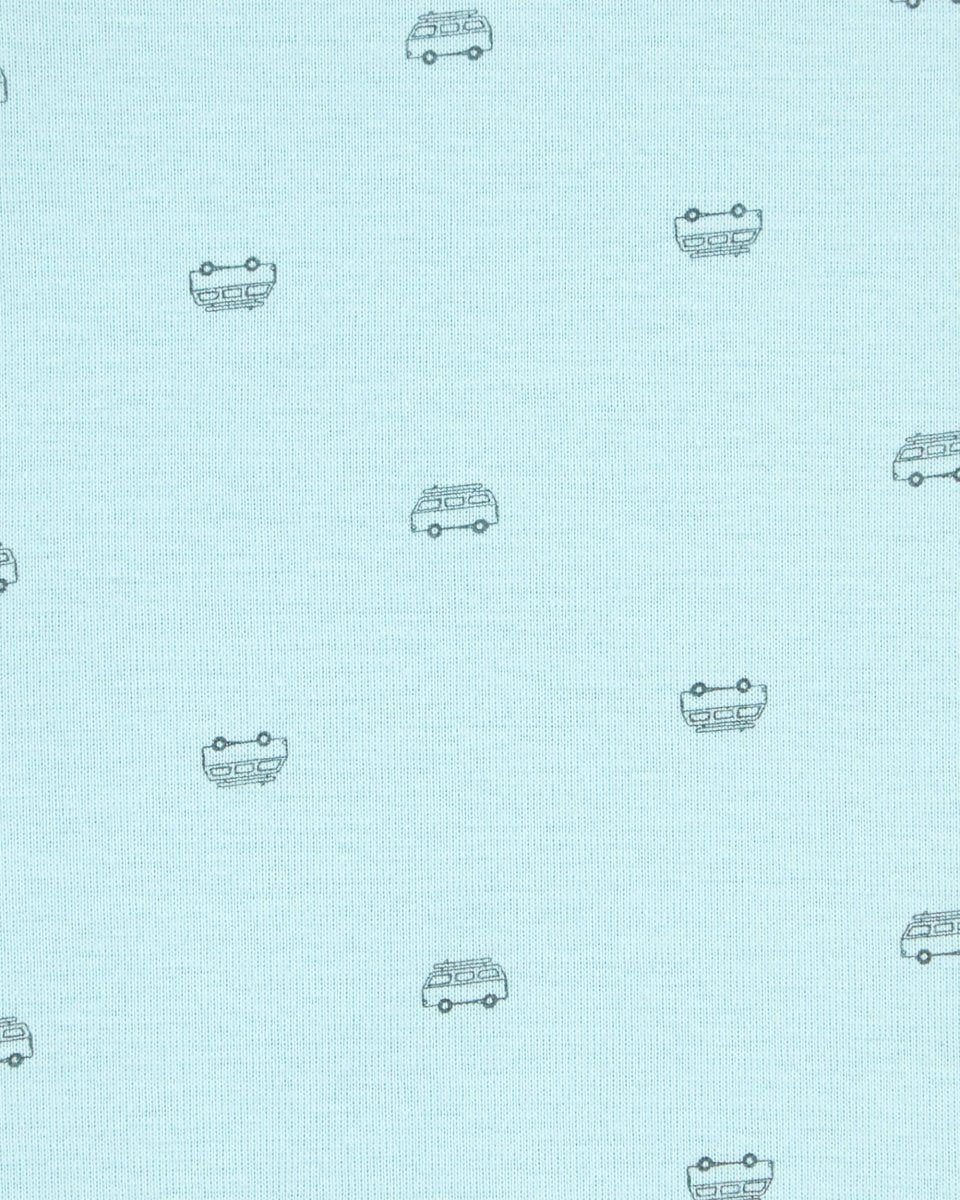 Pack de cinco bodies de manga corta con estampado de ballena, rayas y autobús - Image 5