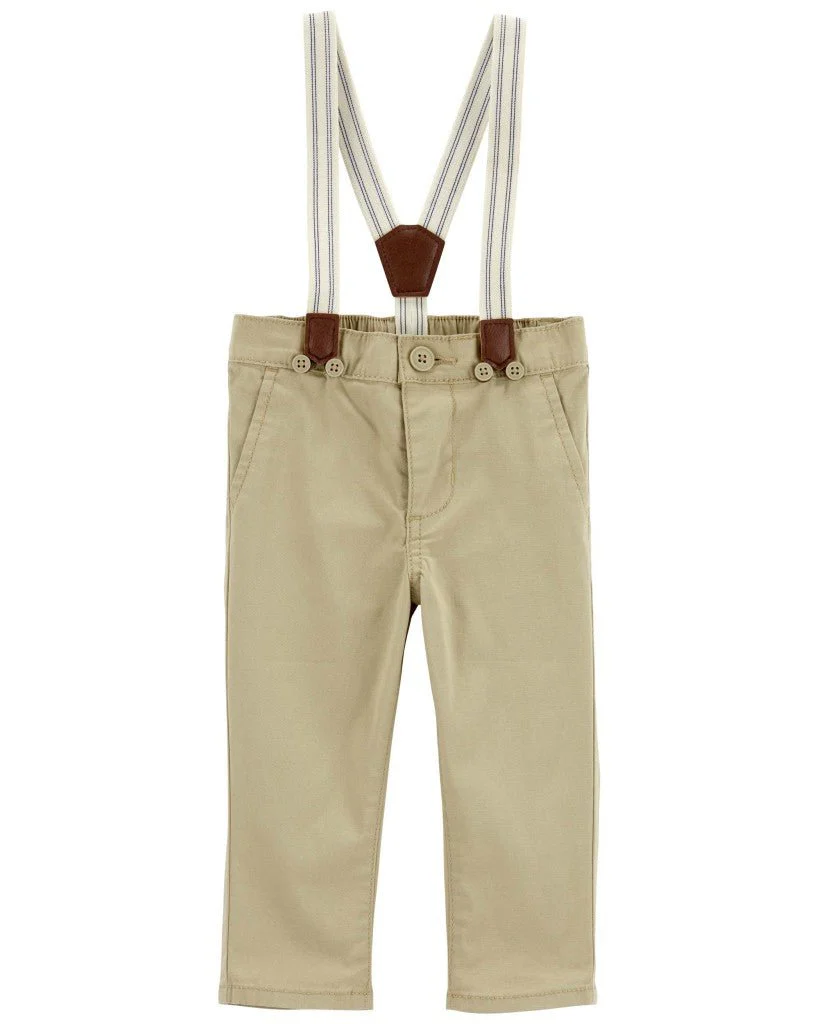 Pantalón caqui con tirantes