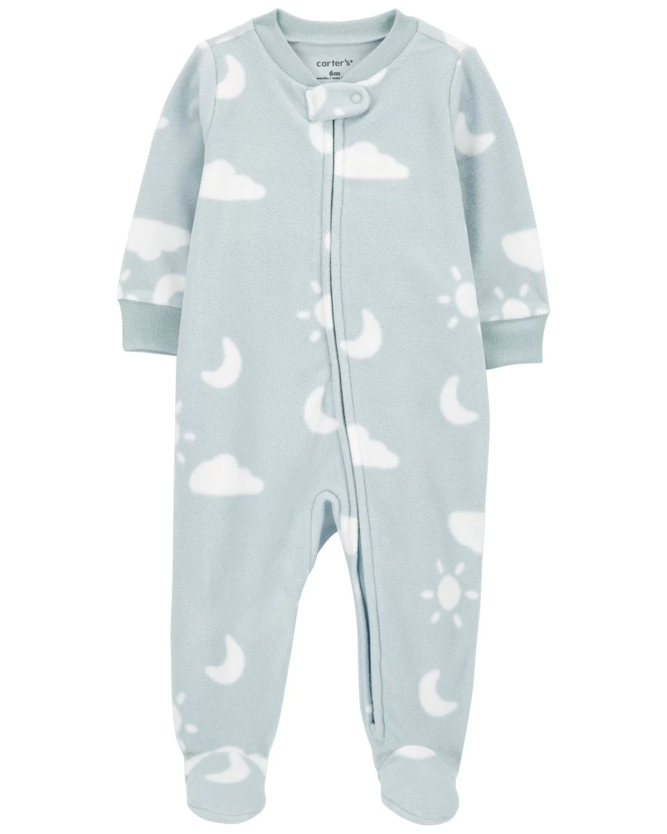 Pijama entero de microfibra diseño nubes