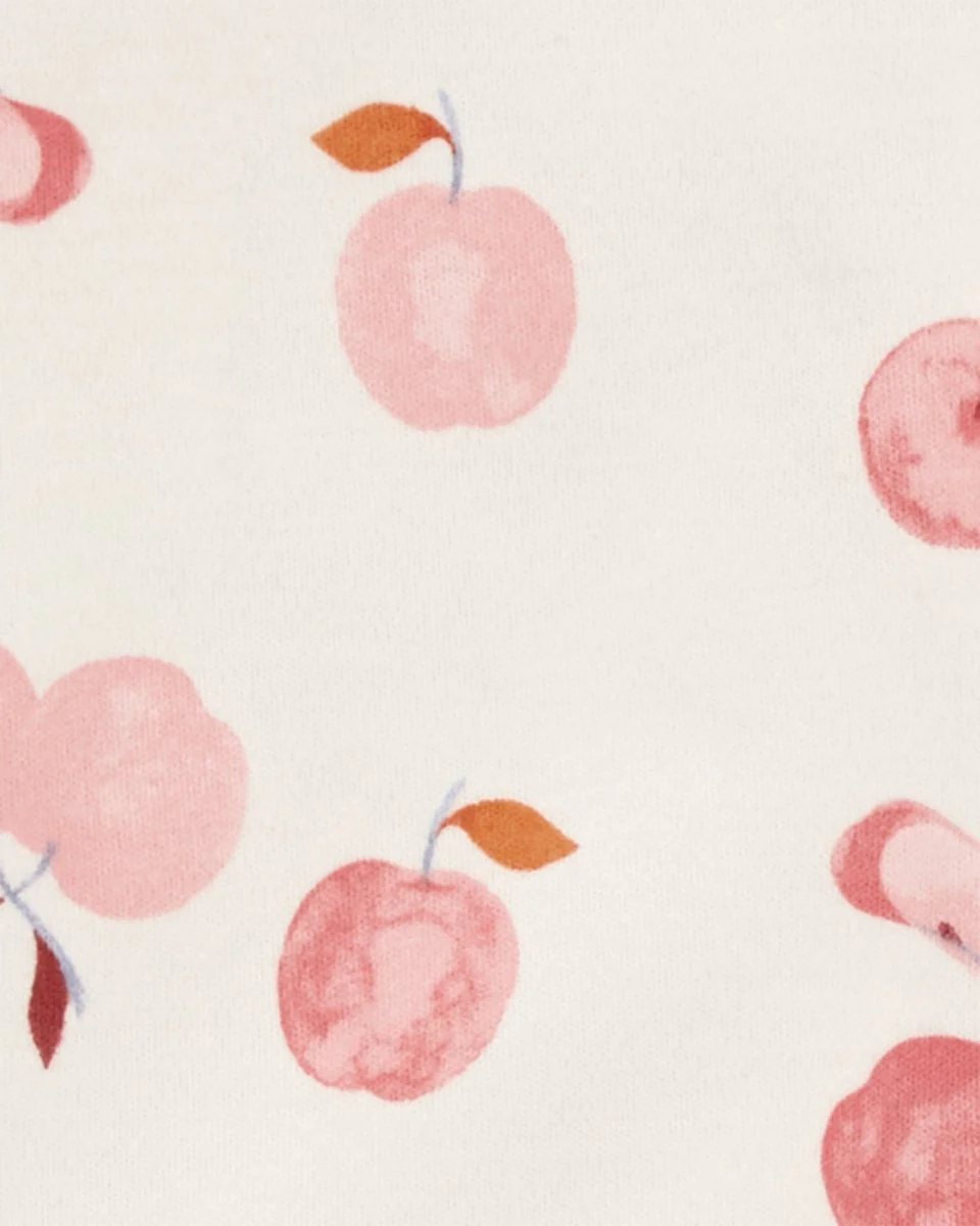 Pijama una pieza de algodón, con pie, diseño manzanas - Image 2