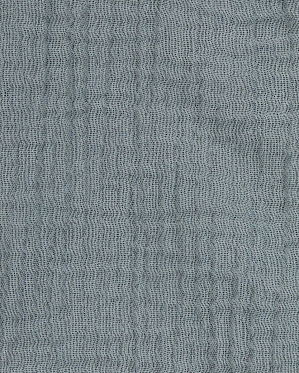 Set tres piezas de algodón, pantalón corto, camiseta henley y body, gris - Image 4